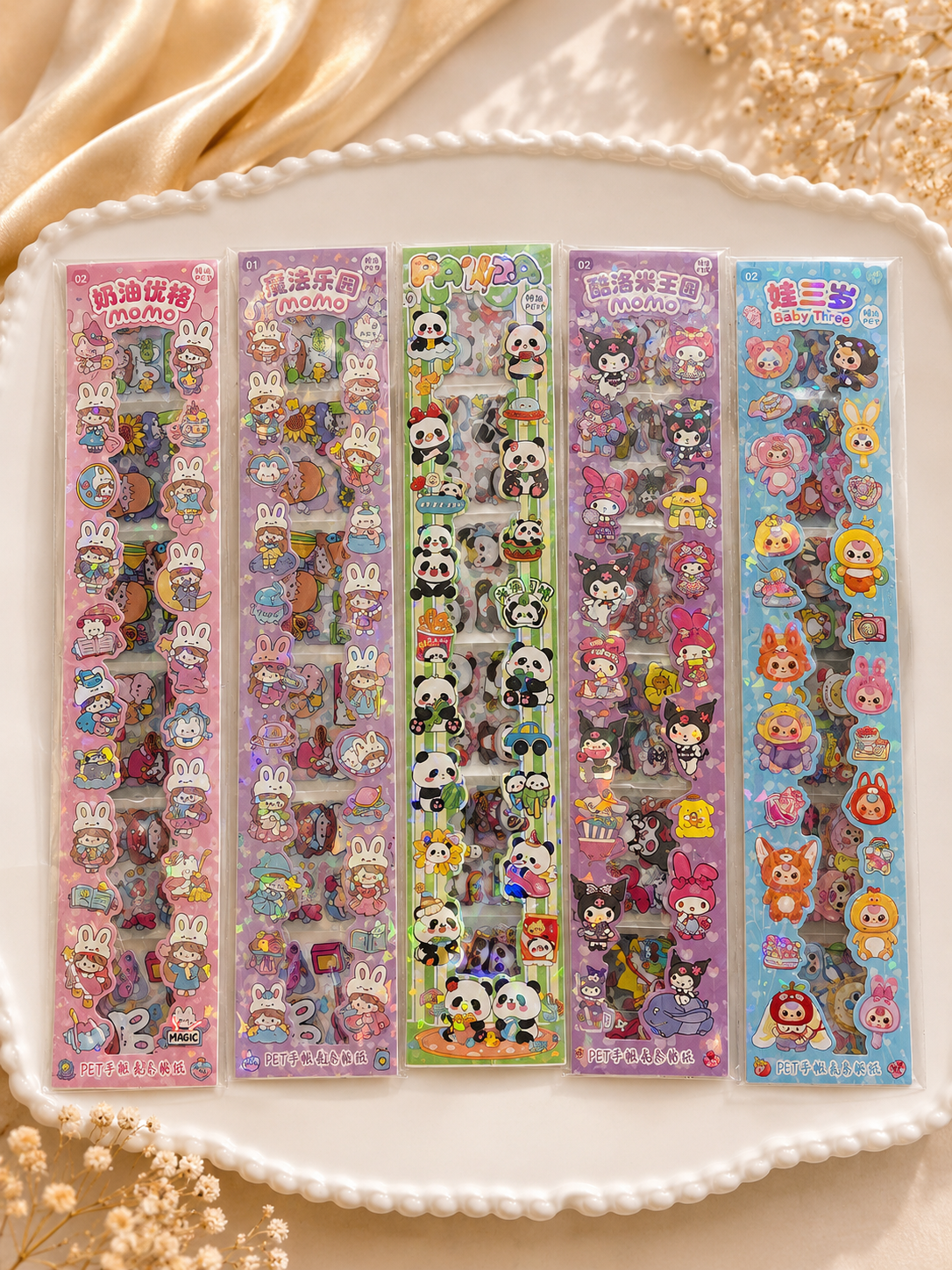 100 Pcs Kawaii Sticker Long Sheet