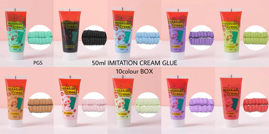DIY Imitation Cream Glue ( 10 Color Box )