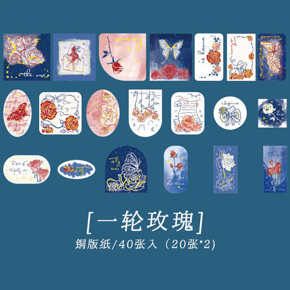 Lost Rose Sticker Series -20 Desings/40 Pcs