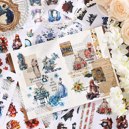 Vintage garden bloom sticker book - 20 sheets