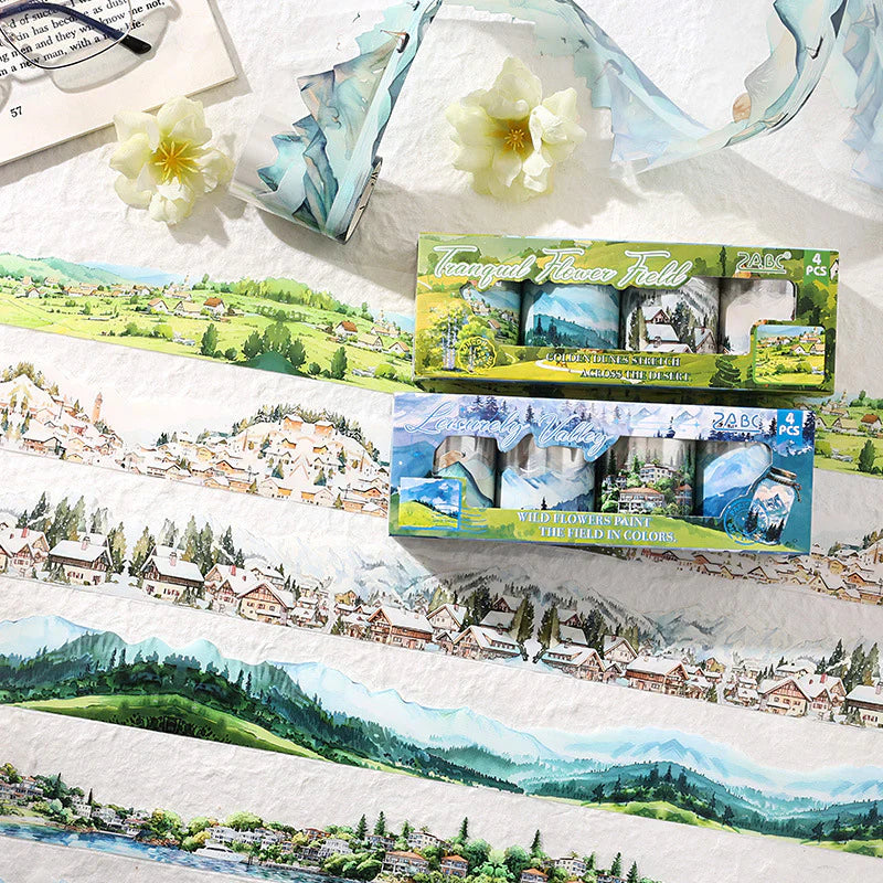 Beautiful Valley Sticker Roll Set - 4 Pcs