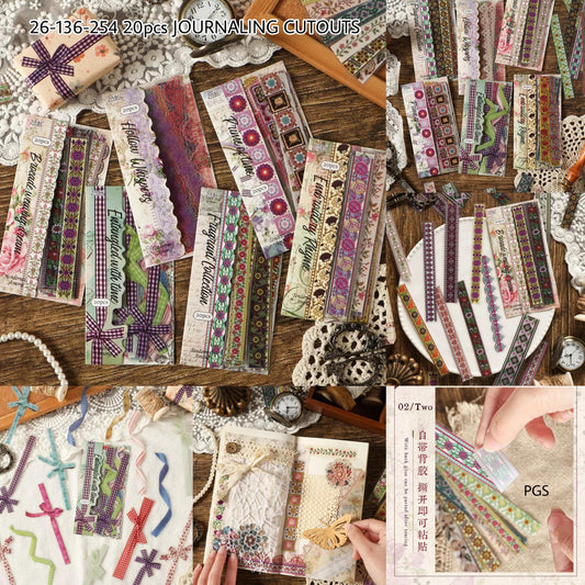 Craft Decorative Lace Sticker - 20 Pcs