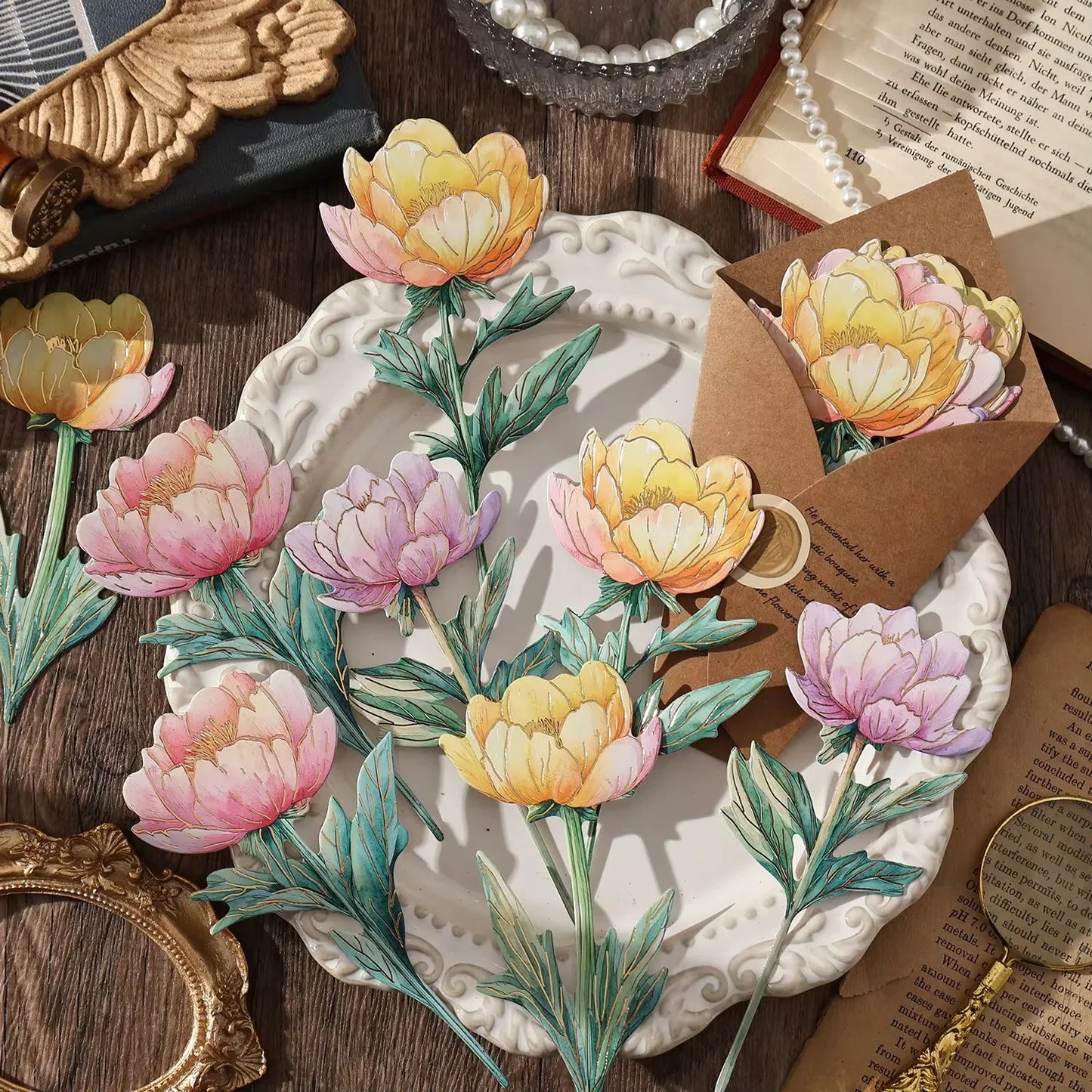 Bouquet Flower Journaling Cutout