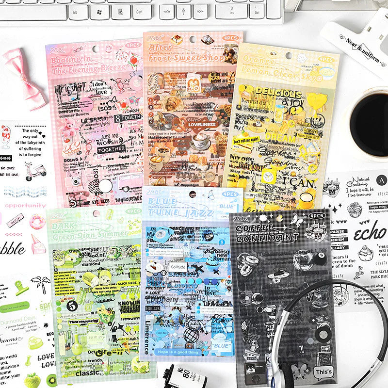 Message & Items Sticker Sheet - 4 Pcs