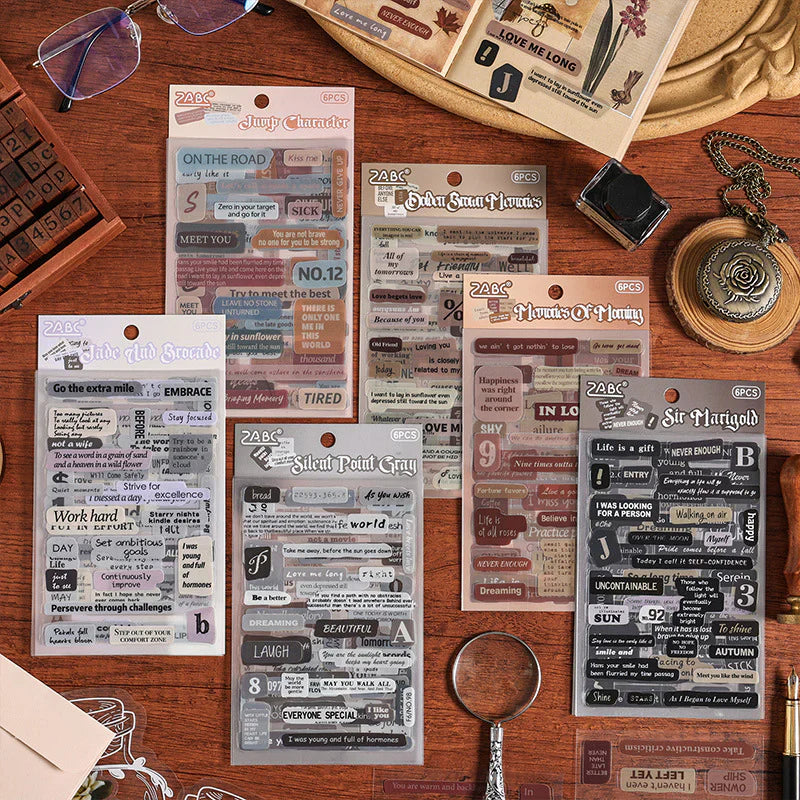 Journaling Vintage Message Sticker - 6 Sheets