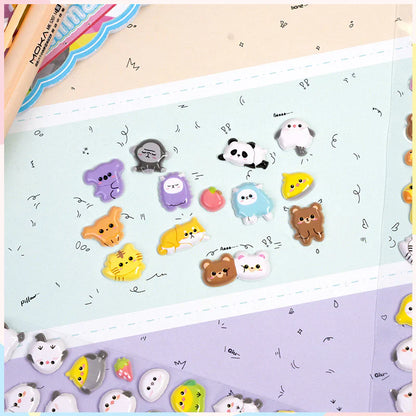 Soft Foam Kawaii Animal Sticker - 500 Pcs