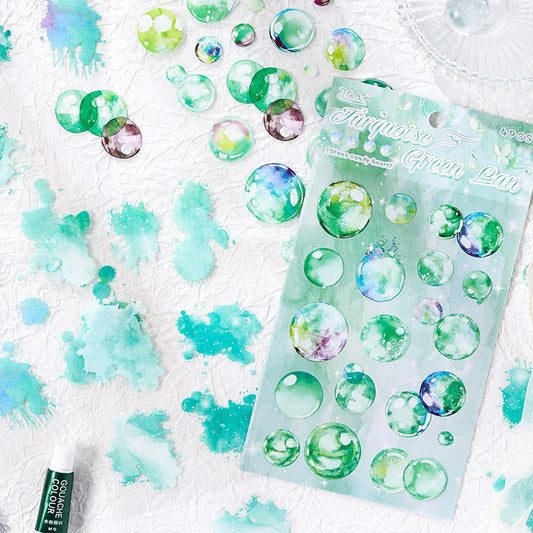 Colorful Bubble Sticker Sheet - 4 Pcs