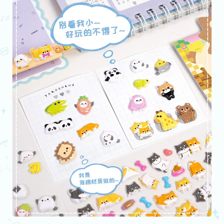Panda Puffy Foam Sticker - 500 Pcs