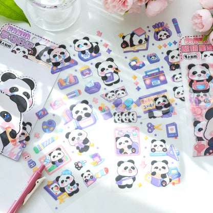Puffy Panda 4 in 1 Sticker Sheet