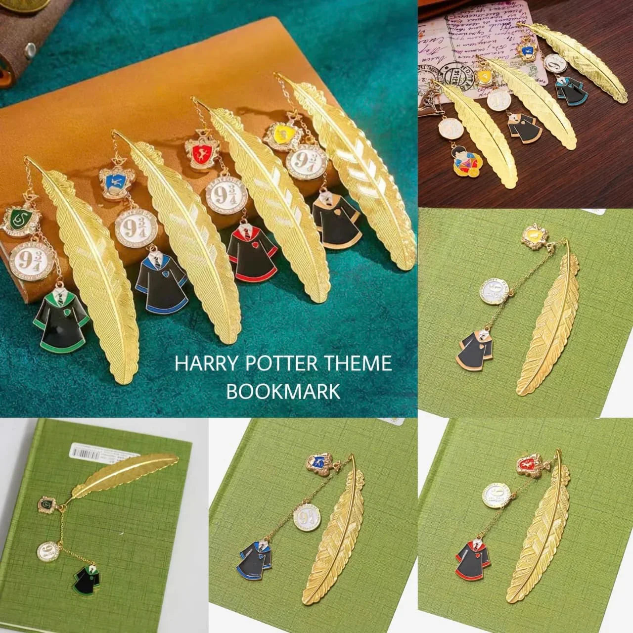 Harry Potter metal Charm and bookmark