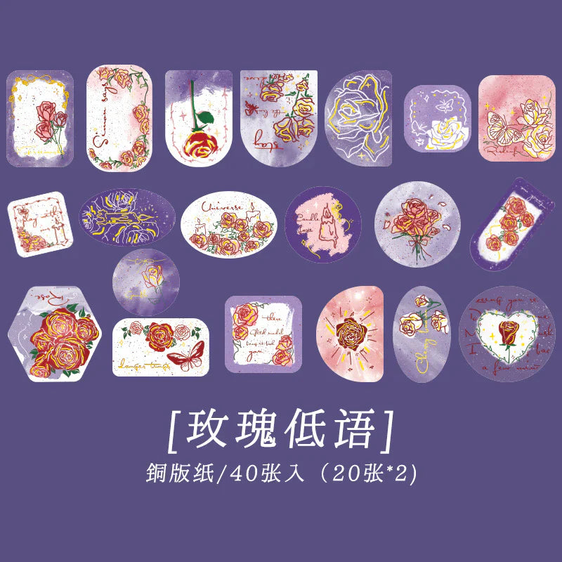 Lost Rose Sticker Series -20 Desings/40 Pcs