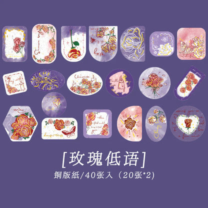 Lost Rose Sticker Series -20 Desings/40 Pcs