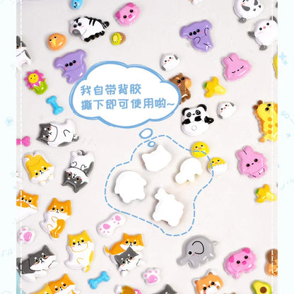 Soft Foam Kawaii Animal Sticker - 500 Pcs