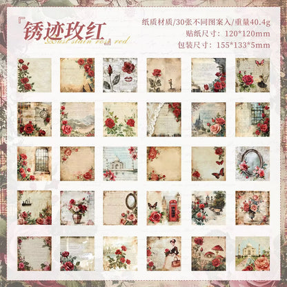 Flower Message Journaling Paper Book - 30 Pcs