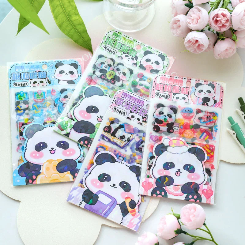 Puffy Panda 4 in 1 Sticker Sheet