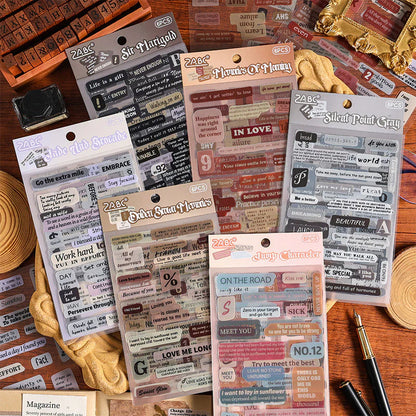 Journaling Vintage Message Sticker - 6 Sheets