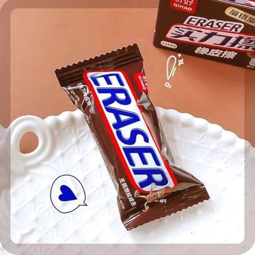 Chocolate bar eraser