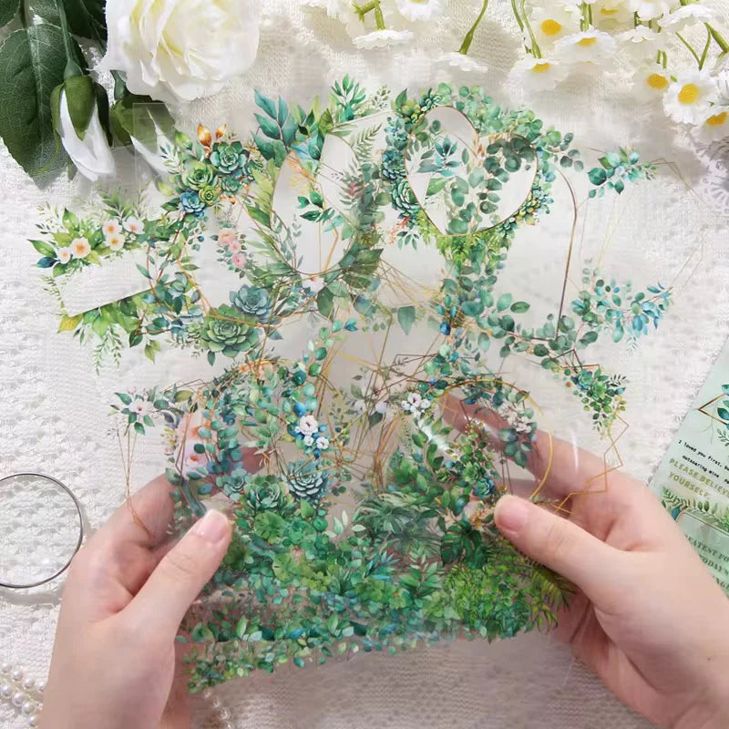 Floral wreath Frames Sticker Sheet - 6 Pcs