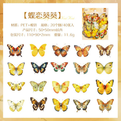 Butterfly Cuts Sticker Set - 40 Pcs