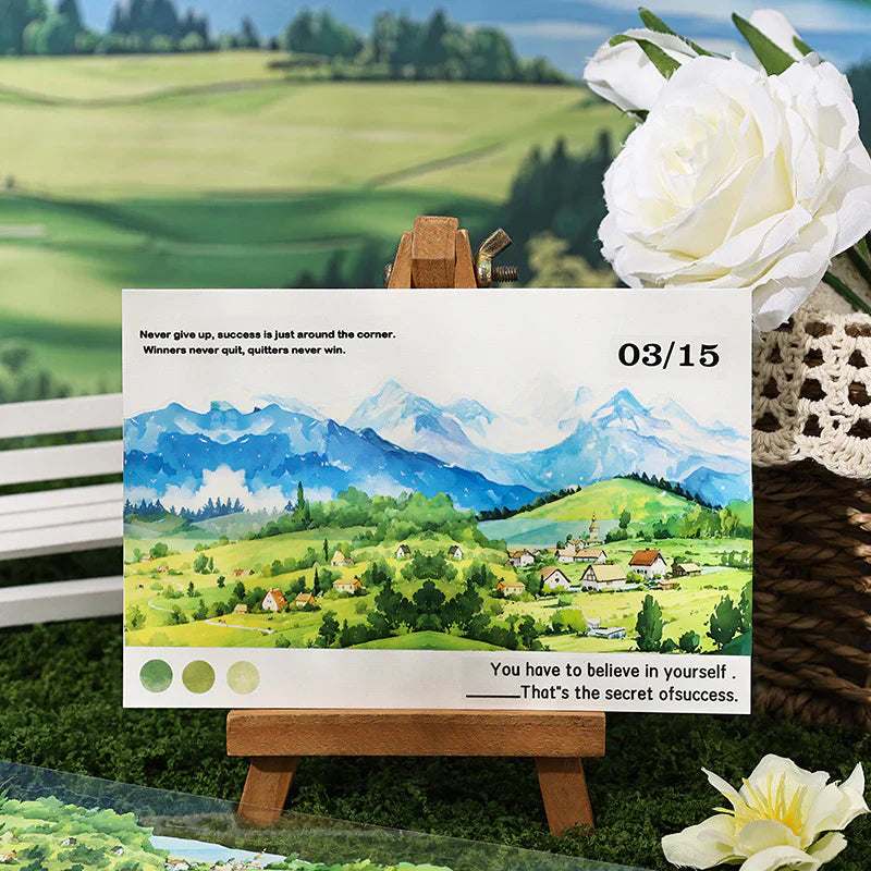 Beautiful Valley Sticker Roll Set - 4 Pcs