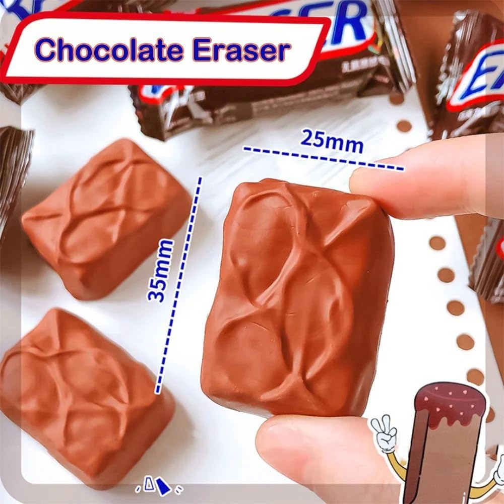 Chocolate bar eraser