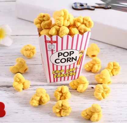Popcorn Pencil Topper Eraser - 12 Pcs