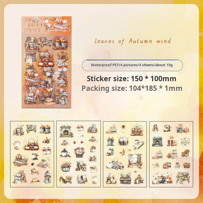 Flowers & Things Sticker Sheet - 4 Pcs