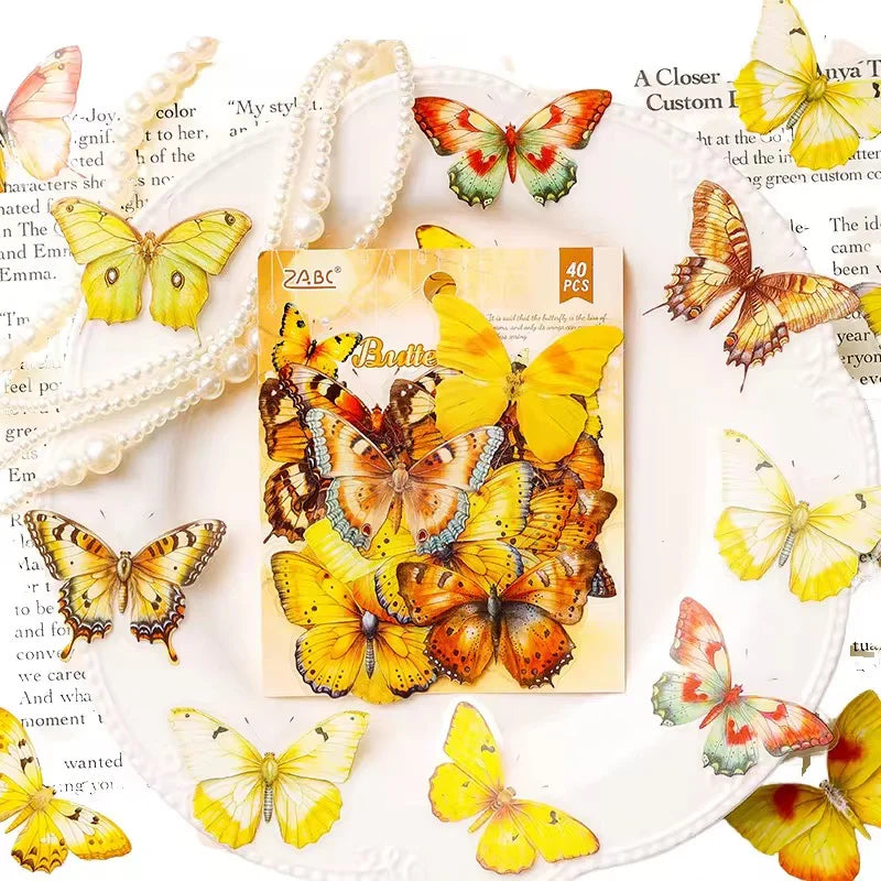Butterfly Cuts Sticker Set - 40 Pcs