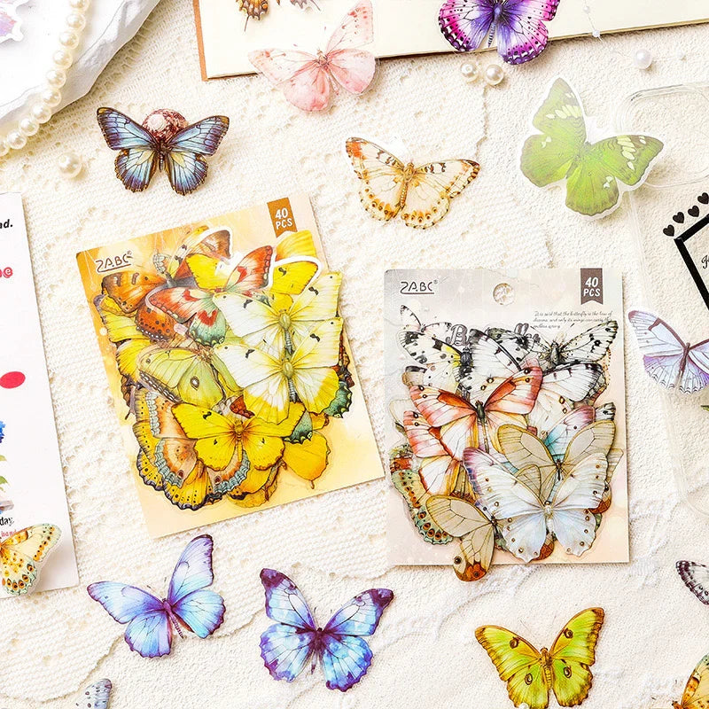 Butterfly Cuts Sticker Set - 40 Pcs