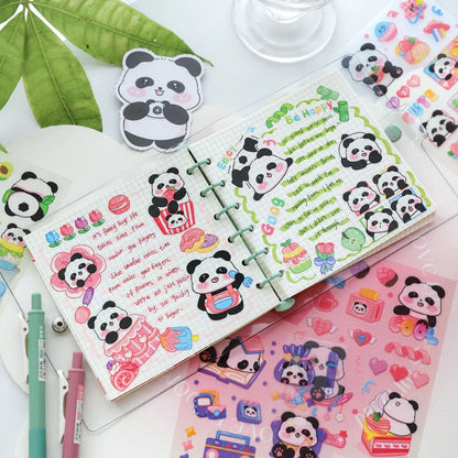 Puffy Panda 4 in 1 Sticker Sheet