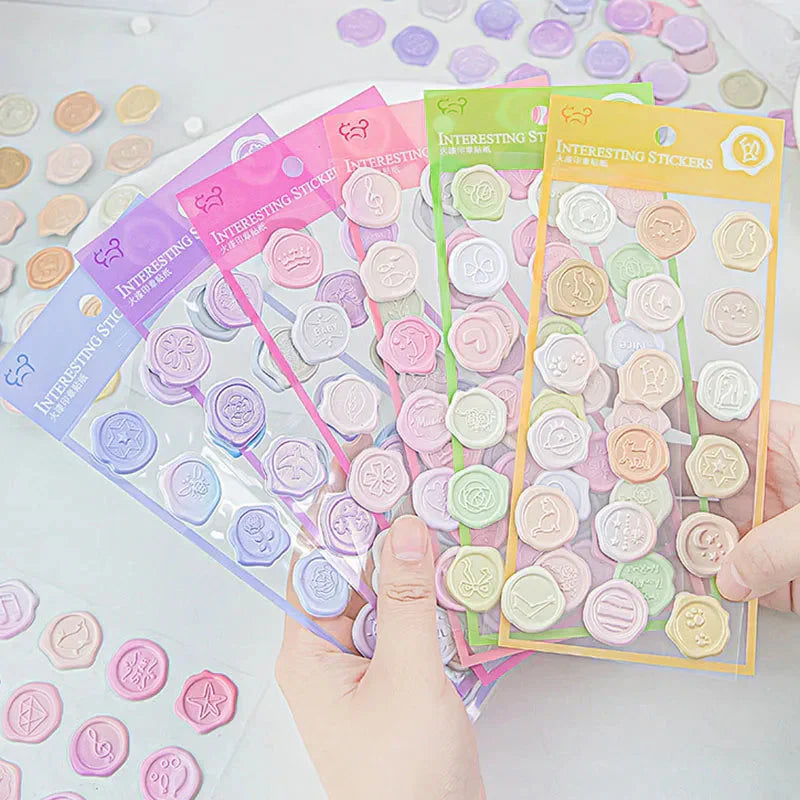 Pastel Wax Seal Sticker