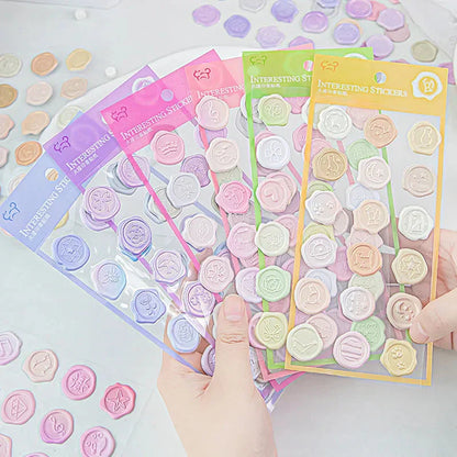 Pastel Wax Seal Sticker