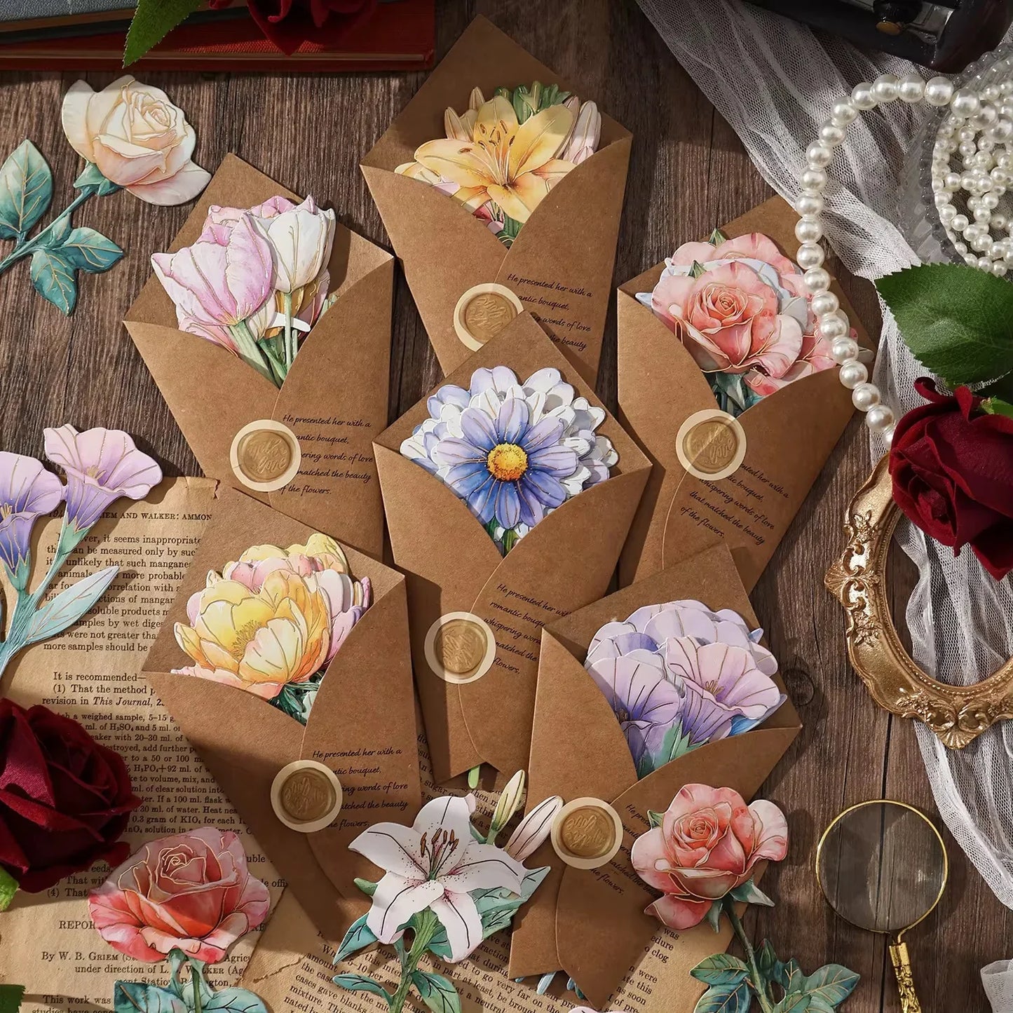 Bouquet Flower Journaling Cutout