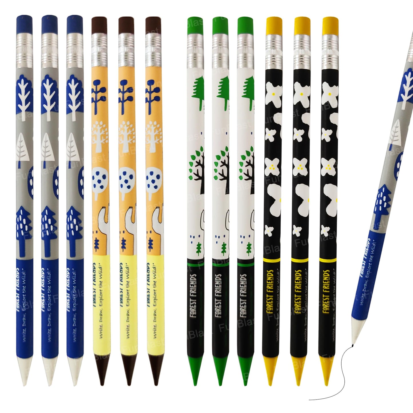 Forest friends mechanical pencil with eraser (0.7)
