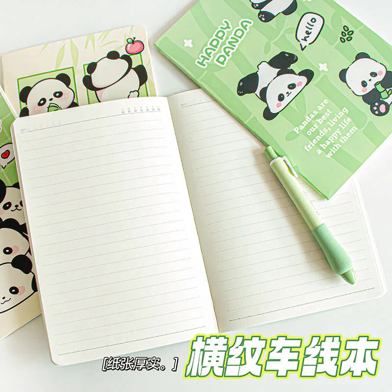 A5 Notebook Panda Theme - 4 Pcs Set