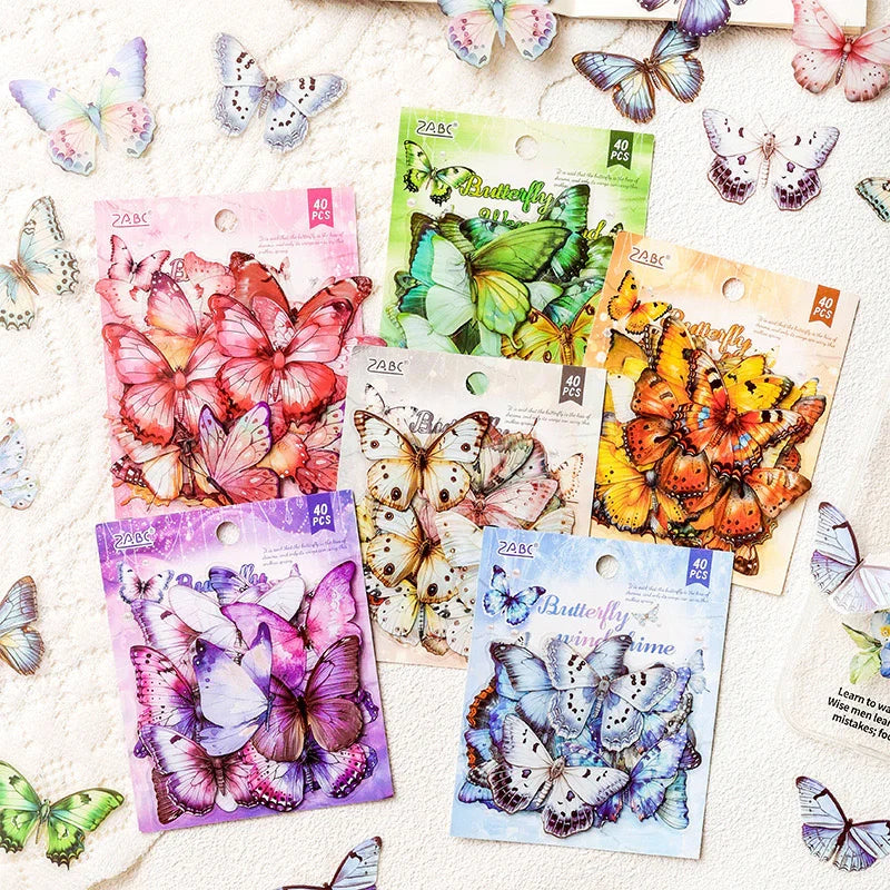 Butterfly Cuts Sticker Set - 40 Pcs