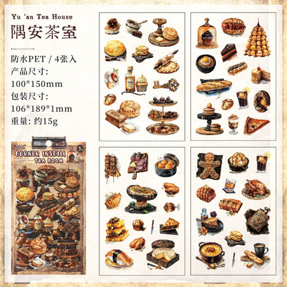 Vintage Times Sticker Sheet - 4 Pcs