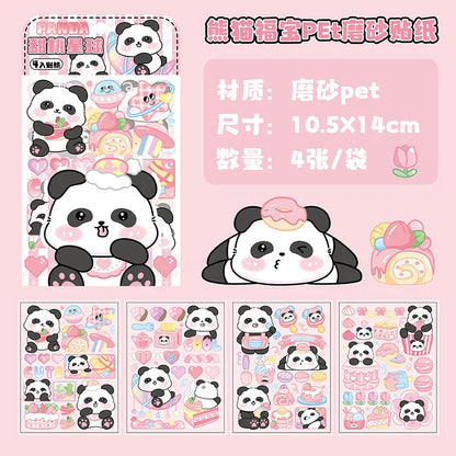 Puffy Panda 4 in 1 Sticker Sheet