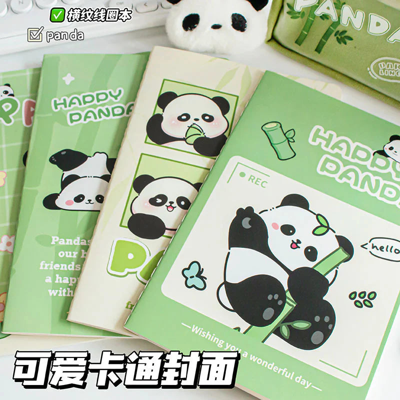 A5 Notebook Panda Theme - 4 Pcs Set