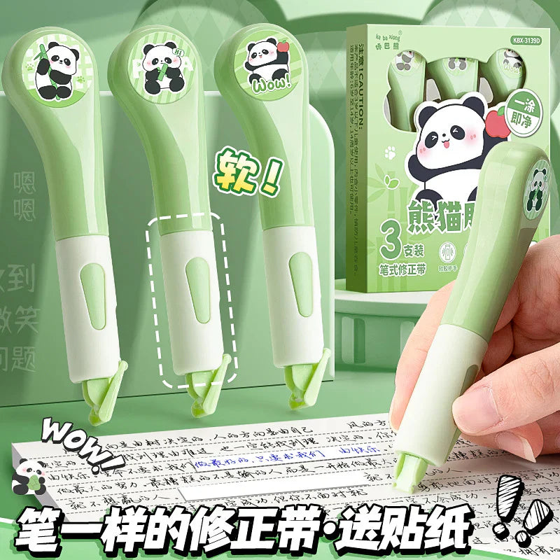 Panda Theme Correction Tape - 3 Pcs