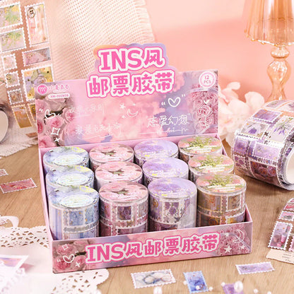 Flower Stamp Sticker Tape Roll