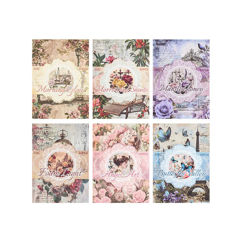 Vintage Craft Paper Book - 50 pcs