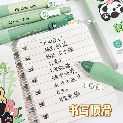 Goodluck Panda Theme 4 Pen Set - Black Ink