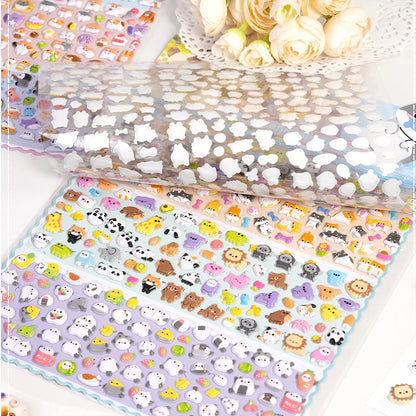 Soft Foam Kawaii Animal Sticker - 500 Pcs