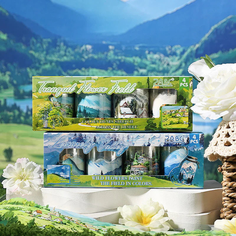 Beautiful Valley Sticker Roll Set - 4 Pcs