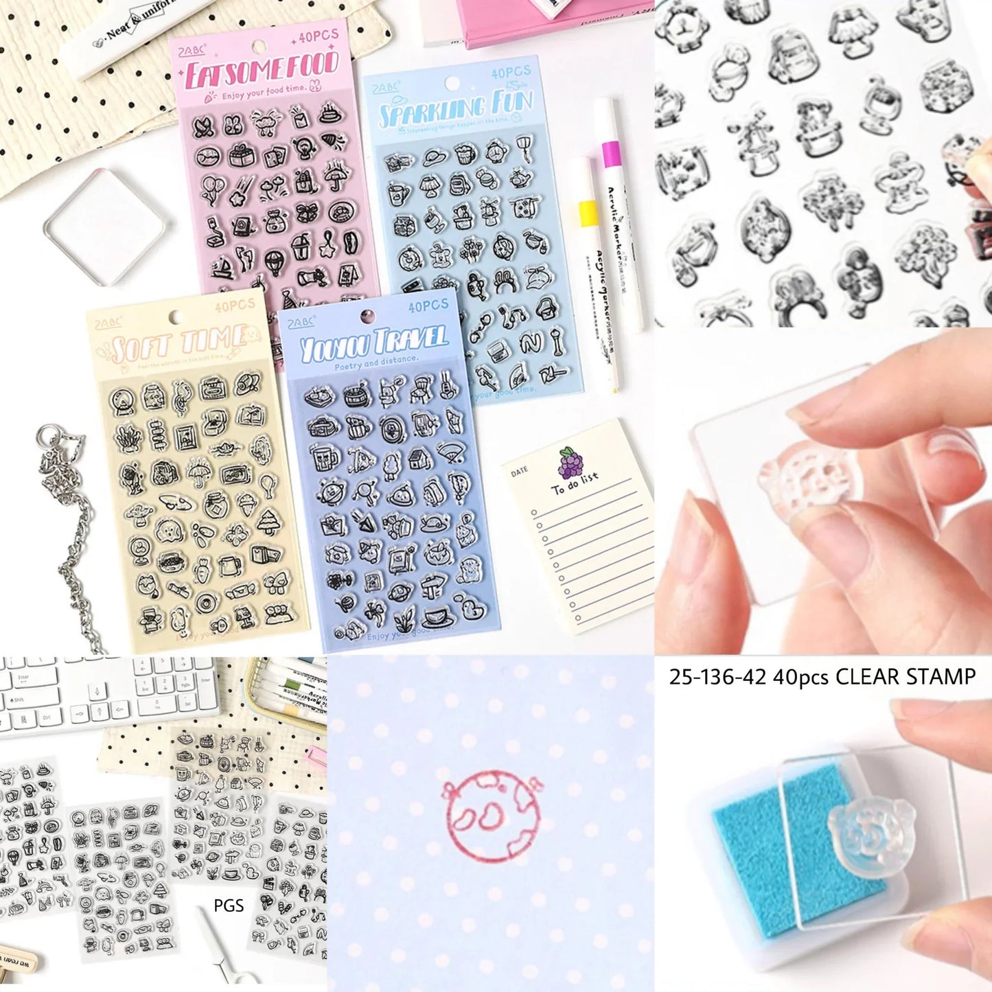 Fluffy Cat Cute Mini Stamp