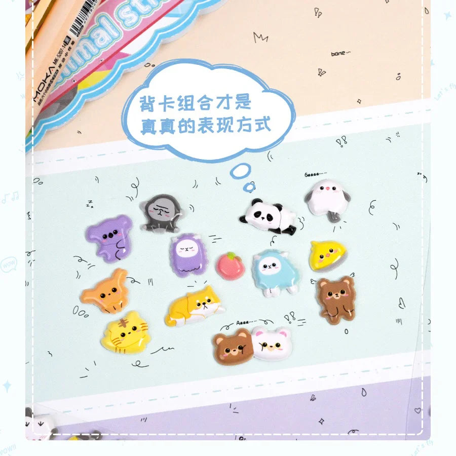 Soft Foam Kawaii Animal Sticker - 500 Pcs