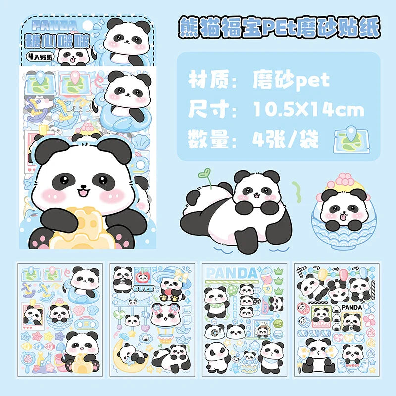 Puffy Panda 4 in 1 Sticker Sheet