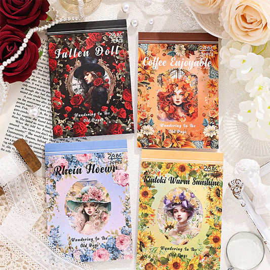 Vintage garden bloom sticker book - 20 sheets