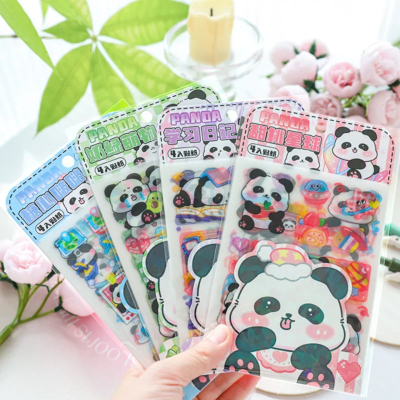 Puffy Panda 4 in 1 Sticker Sheet